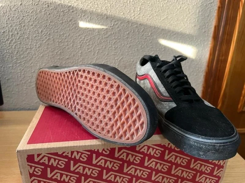 Vans Old Skool Pewter Black Denim Camurça T42.5 Muito Bom Estado – photo 4